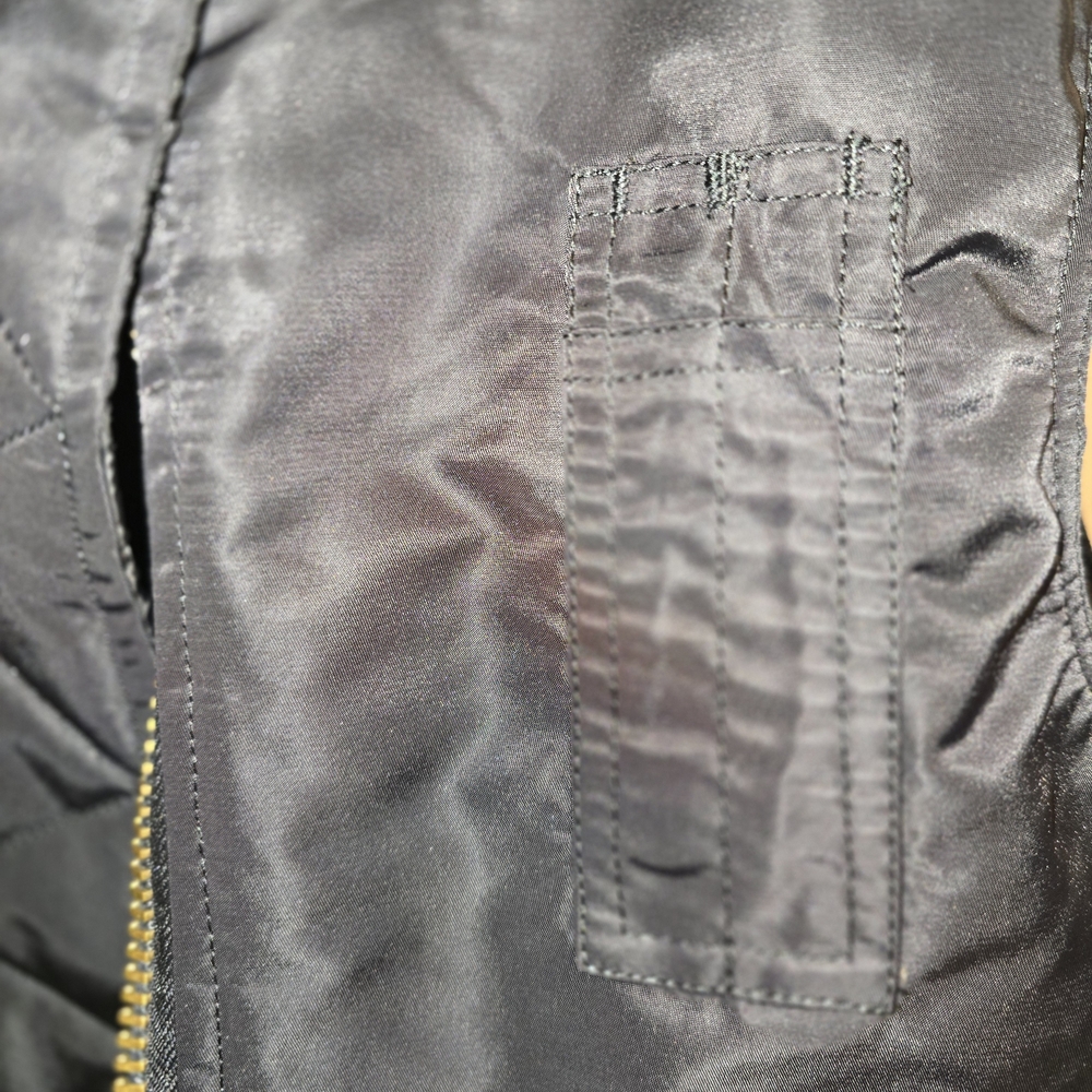 Rachel Black Quilted Outerwear Reversible‎ Vest Zip Close Medium Fall Spring - Picture 6 of 8